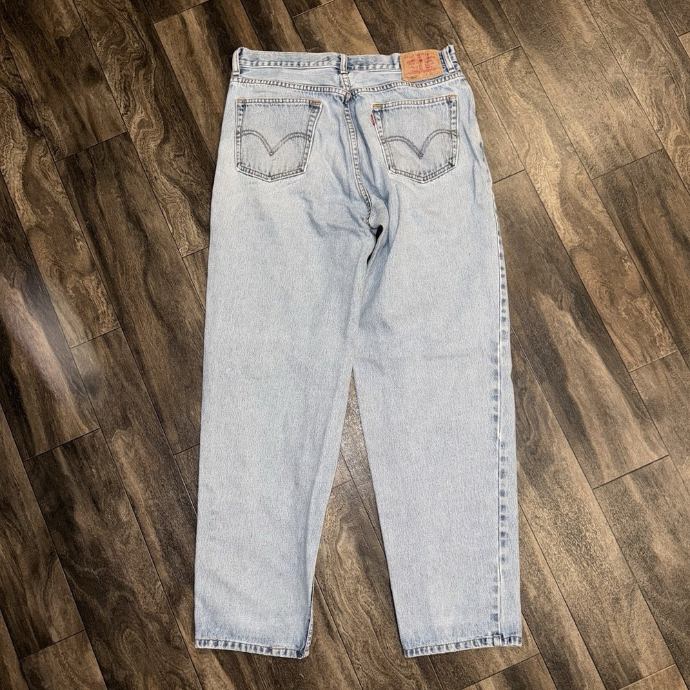 Y2K Vintage Levi's 560 Comfort Fit Light Wash Denim Jeans Men's 36x34 Red Tab